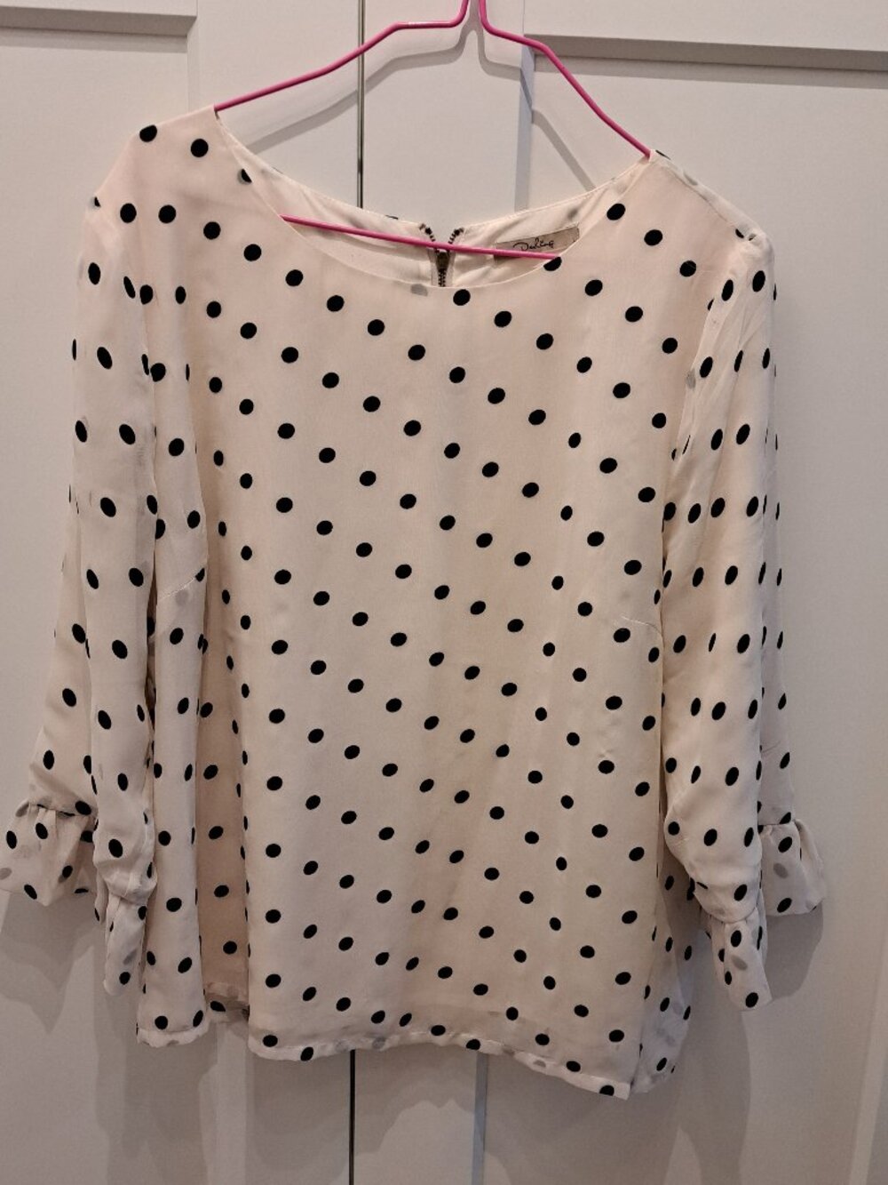 Darling Flowy Polka Dot Blouse